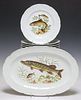(13) FRENCH LIERRE LAUVAGE PORCELAIN FISH SERVICE
