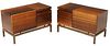 (2) MID-CENTURY MODERN ROSEWOOD LOW CABINETS