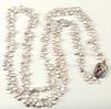 ESTATE LONG COIN PEARL NECKLACE WITH 925 CLASP