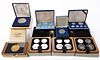 ASSORTED WORLD STERLING SILVER PROOF COINS / SETS, LOT OF EIGHT