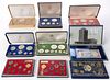 ASSORTED WORLD SILVER AND OTHER PROOF SETS, LOT OF EIGHT