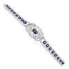 Vintage Sapphire and Diamond Bracelet, French, GIA Certified