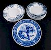 Wedgewood Flow Blue, Meakin, Etc Porcelain Plates