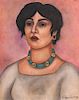 Diego Rivera "Retrato de Filomena" Pastel Portrait