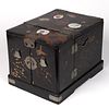  JAPANESE INLAID BLACK LACQUER DRESSING BOX