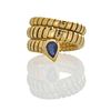 BULGARI TUBOGAS GOLD AND SAPPHIRE SERPENT RING