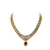 RUBY AND DIAMOND 18K GOLD NECKLACE