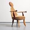 Tommy Simpson Craftsman Arm Chair, Botanical Motif