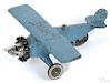 Hubley cast iron Lindy airplane, embossed NX211 Ryan NYP on tail