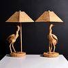 Pair of Mario Lopez Torres Crane Table Lamps
