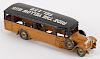 Arcade cast iron Ride the Yellow Bus - Tel. 152 Fageol Yellow Cab Co. bus, 13'' l.