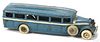 Arcade cast iron White 6 parlor coach bus with a nickel-plated driver, 13'' l.