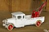 Seto cast iron Central Garaget wrecker truck, 10'' l. Provenance: Donald Kaufman collection