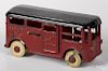 Dent cast iron Freeman's Dairy delivery truck with a driver, 8'' l.
