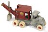 Hubley cast iron General steam shovel truck with a nickel-plated bucket, 10'' l.