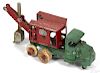 Hubley cast iron General steam shovel truck with a nickel-plated bucket, 10'' l.