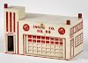 Arcade painted wood Engine Co. no. 99 fire station, 8 1/2'' h., 12 1/4'' w.