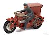 Vindex cast iron PDQ delivery motorcycle with Henderson Excelsior tank decal, Vindex decal