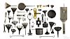 Miscellaneous tools for use with steam engines, to include a burner, funnels, etc.