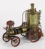 Brass scale live steam fire pumper, highly detailed with double cylinder engine, sight glass