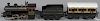 Bing O Gauge live steam train set, to include a 0-4-0 European profile hand painted engine