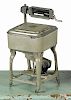 Hubley cast iron Maytag wringer washing machine with the original sales certificate, 7 1/4'' h.