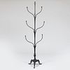 Continental Neoclassical Style Painted Cast Iron Hat Stand