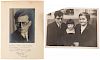 TWO PHOTOGRAPHS OF DMITRIY SHOSTAKOVICH, ONE SIGNED AND INSCRIBED