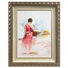 Pino (1939-2010), "Summer Retreat" Framed Original Oil Painting on Board, Hand Signed with Letter of Authenticity.
