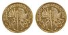 (Two) Half-Ounce Austrian Philharmonic Gold Coins
