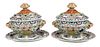 A Pair Chinese Export Porcelain Lidded Tureens