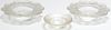 Pair of Lalique "Honfleur" Crystal Ring Bowls
