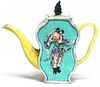 Chinese Hand-Painted Porcelain Teapot, 1920s