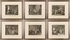 Six After William Hogarth etchings