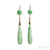Gold and Jade Earrings