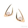14kt Gold and Cultured Pearl Earclips, Ed Wiener