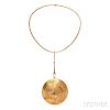 Artist-designed Gold and Diamond Griffin Pendant, Wassily Kandinsky
