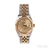 Gentleman's Stainless Steel and Gold "Oyster Perpetual Datejust" Wristwatch, Rolex