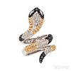 14kt White Gold and Diamond Snake Ring