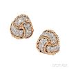 18kt Gold and Diamond Earclips, Tiffany & Co.