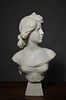 19th C. Carved Marble  Bust