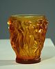 Lalique Amber "Bacchantes" Vase