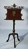 Carved Mahogany Music Stand