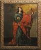 18th C. Spanish Colonial Oil on Canvas, St.John