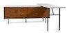 * Robert John, KNOLL, CIRCA 1950s, a wall mounted desk with return