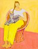 Sally Michel, (American, 1902–2003), Seated Lady with Cat, 1989