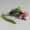 Lady Anne Gordon Porcelain Model of a Peapod and a Radish Bunch