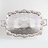 George VI Silver Two Handle Armorial Tray