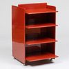 Attributed to Kazuhide Takahama, Red Lacquer Cart 