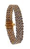Carolina Bucci Blue Woven Thread Wrap Bracelet In 18Kt Yellow Gold